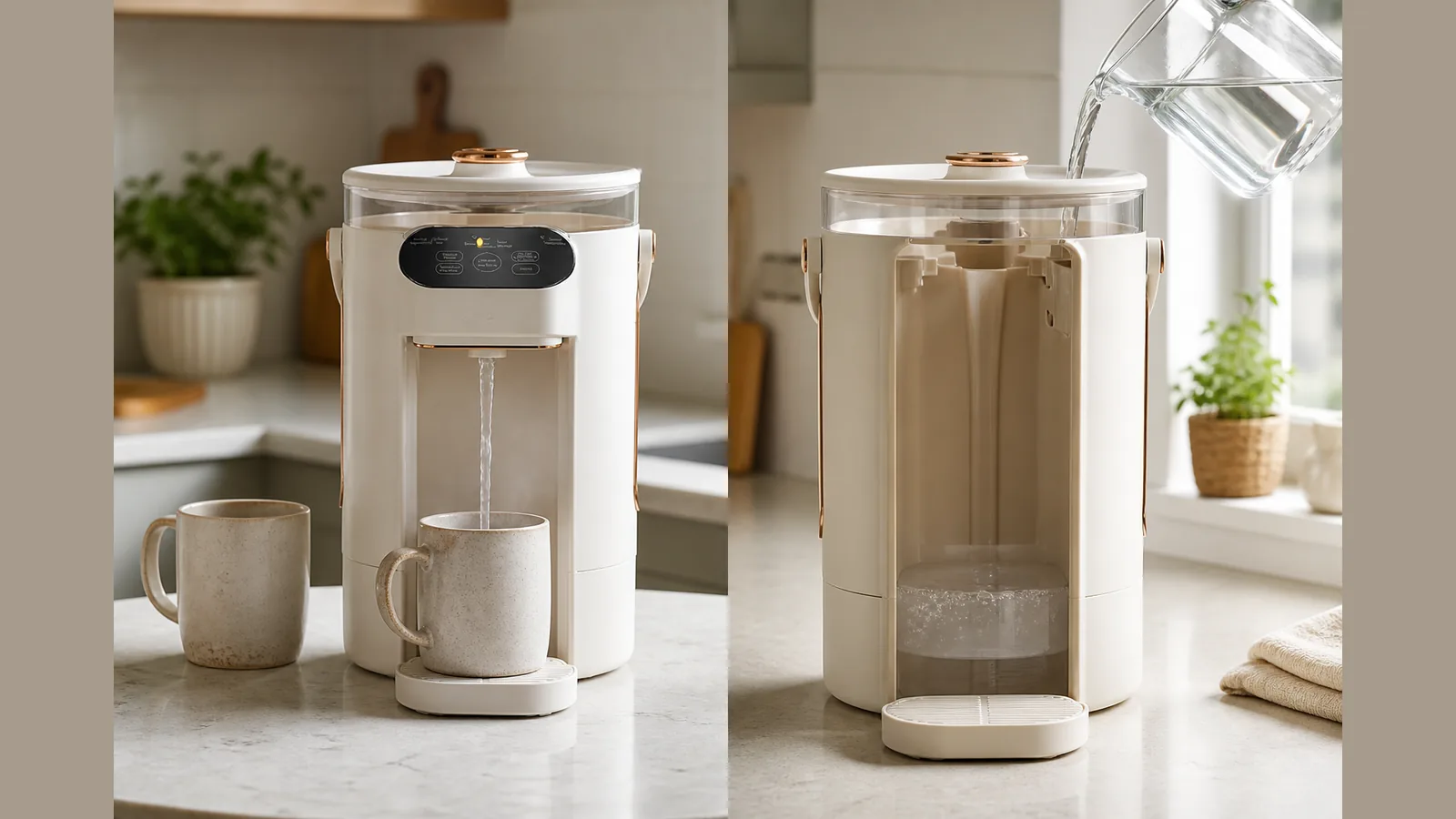Comparison of kettle keep-warm hold versus reboiling for a second UK cuppa